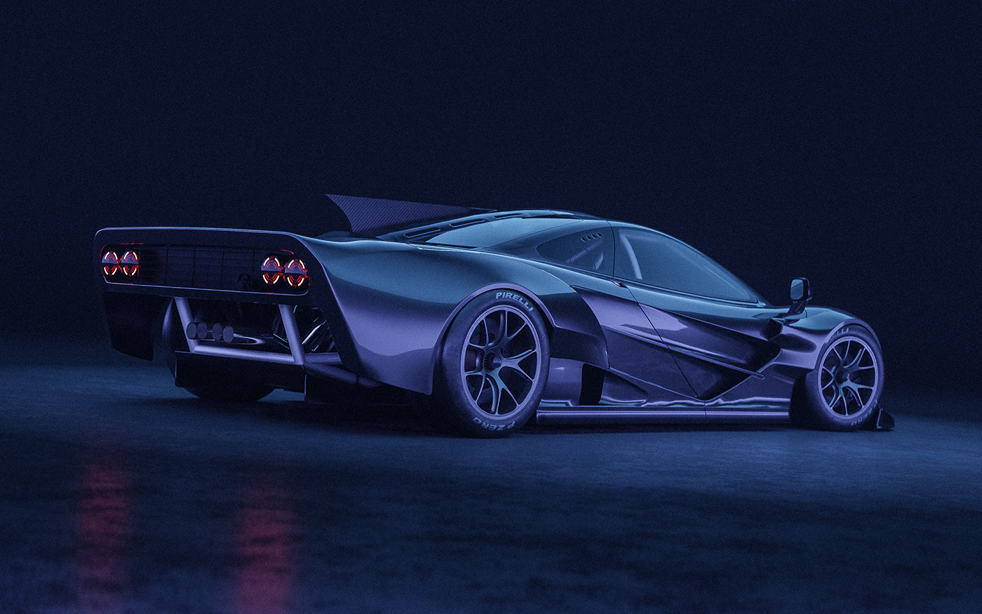 3D automotive   blender car CGI concept Custom McLaren modeling Render