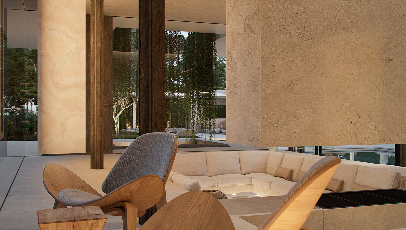 3D 3ds max architecture archviz interior design  luxury minimal modern visualization vray