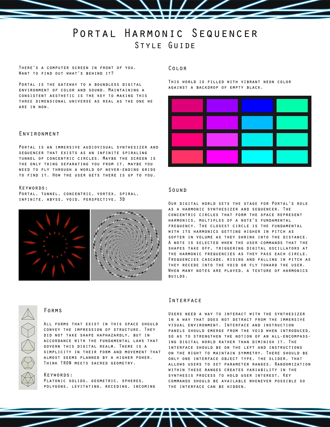 visual concept Style Guide spatial synthesizer