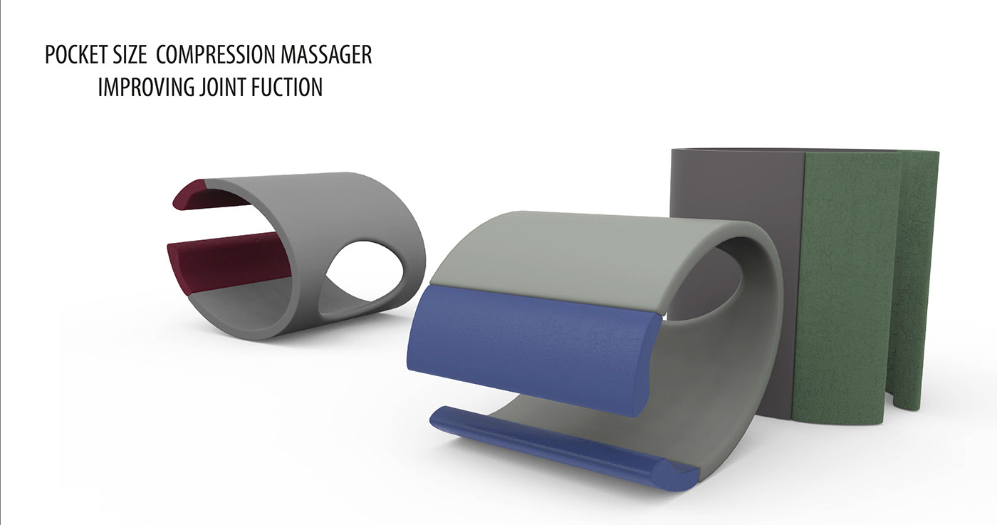 Massager Point of Sale design small light weight junior College for Creative studies studio CCS keyshot Solidworks ideation