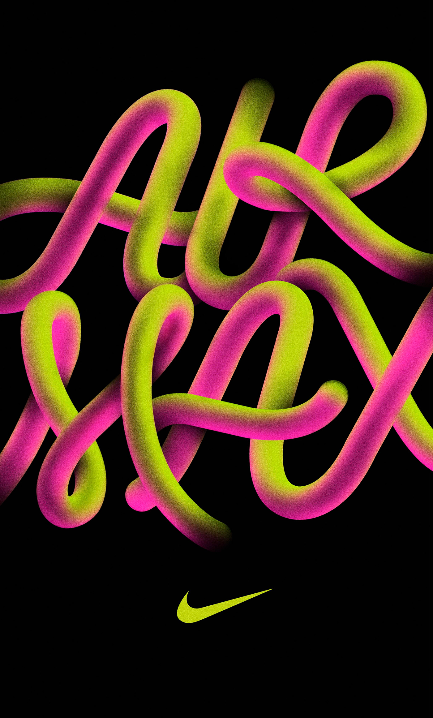 3D lettering 3D typography air max Air Max 1 air max typography limited edition my air max nike air max nike typography Swoosh