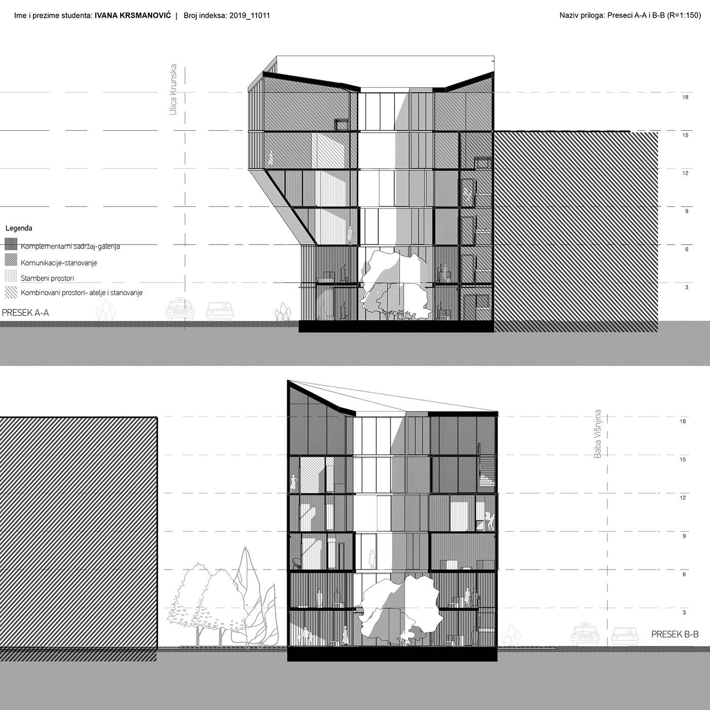 3D architecture building modern visualization