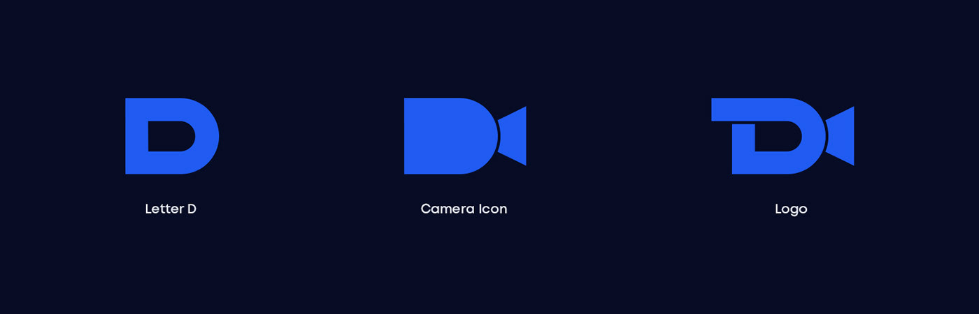 logo Logo Design branding  brand identity camera logo d logo design d logo Production cinematic Film  