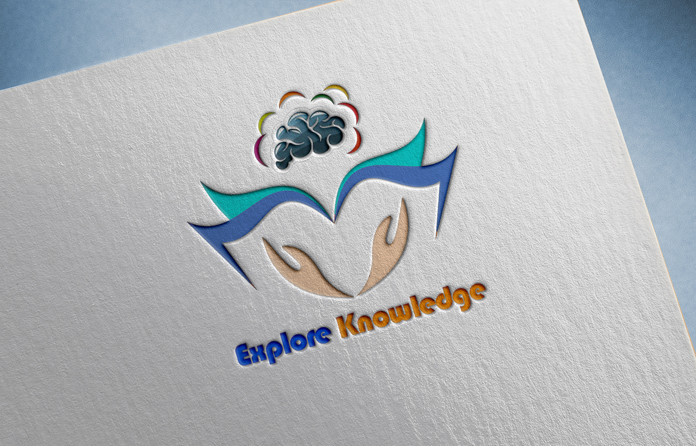 brain education logo graphic design  knowledge logo Logo Design