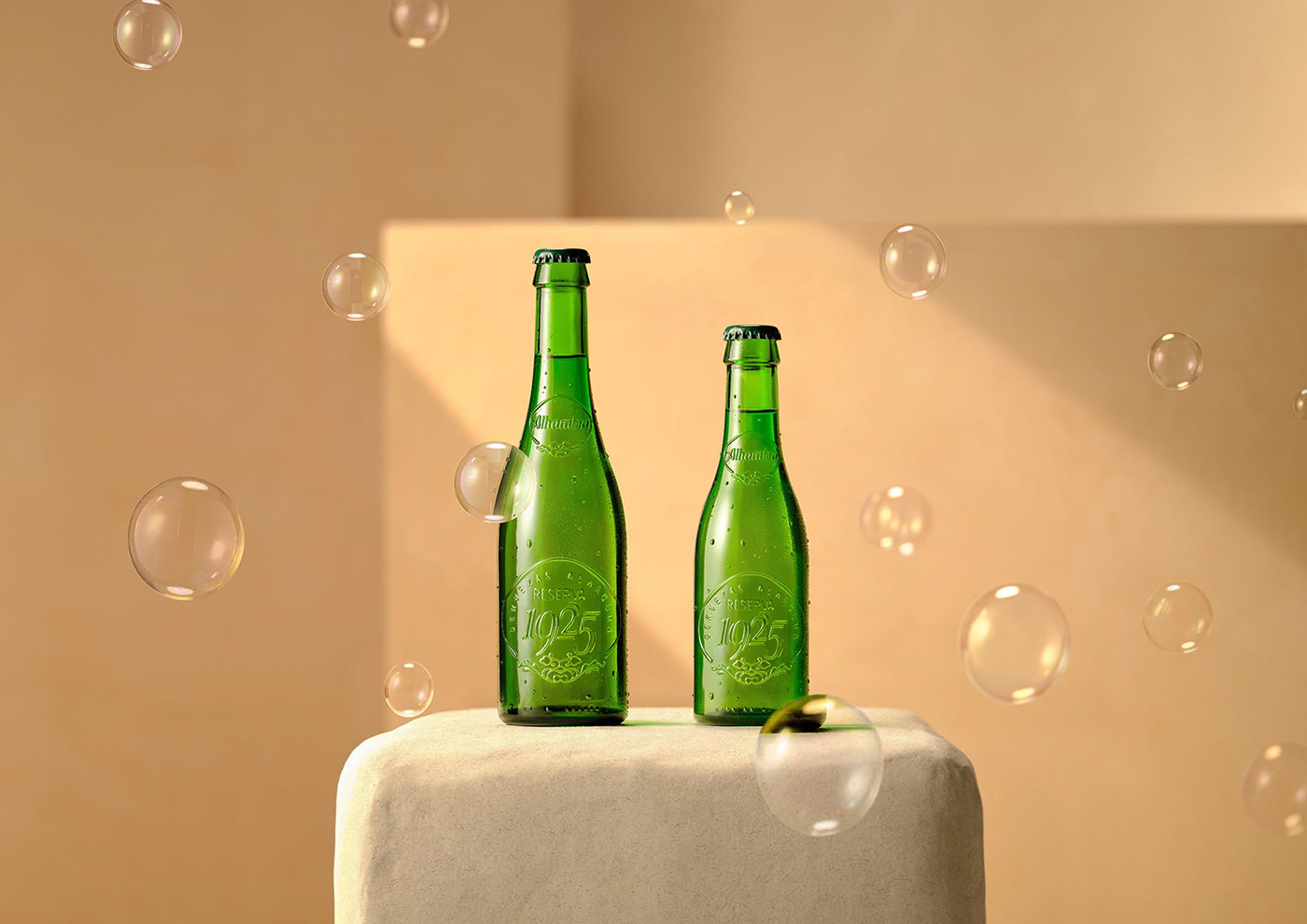 bottle product green beer Advertising  set design  art direction  campaign design