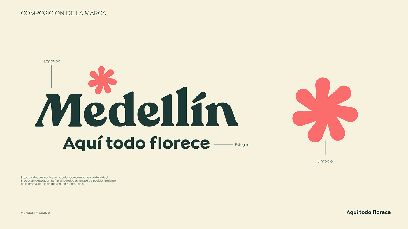 medellin marca ciudad marca branding  Flores ciudad Antioquia colombia diseño Aquí todo florece