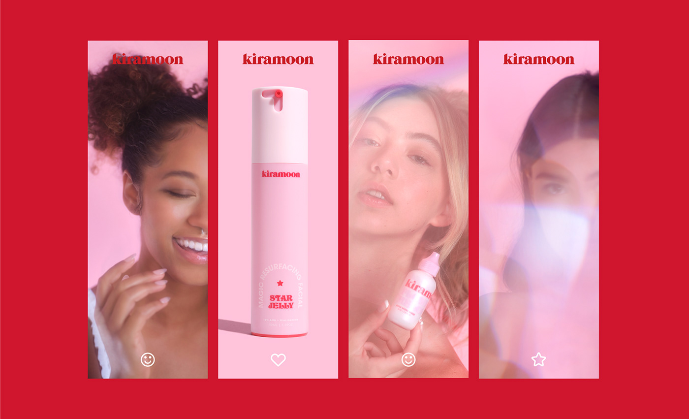 beauty branding  colorful creative minimal modern pink skin skincare Website