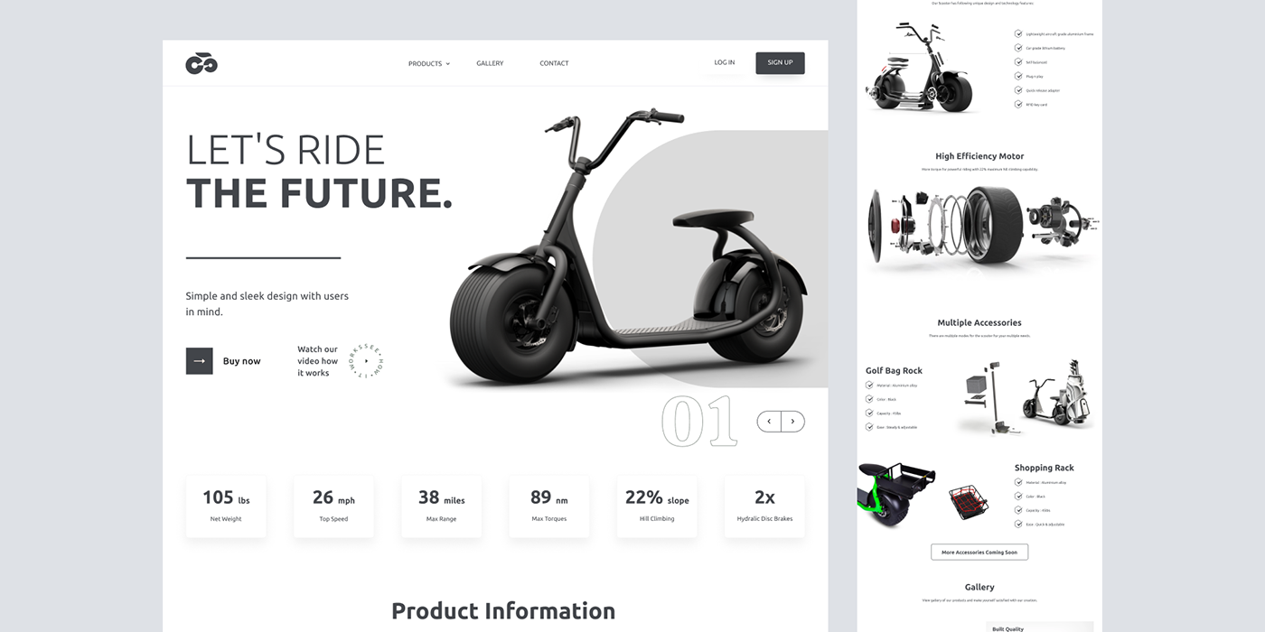 Website Design Website Web Design  ui ux ui design minimalistic website minimalistic webdesign Bike E-Bike landing page