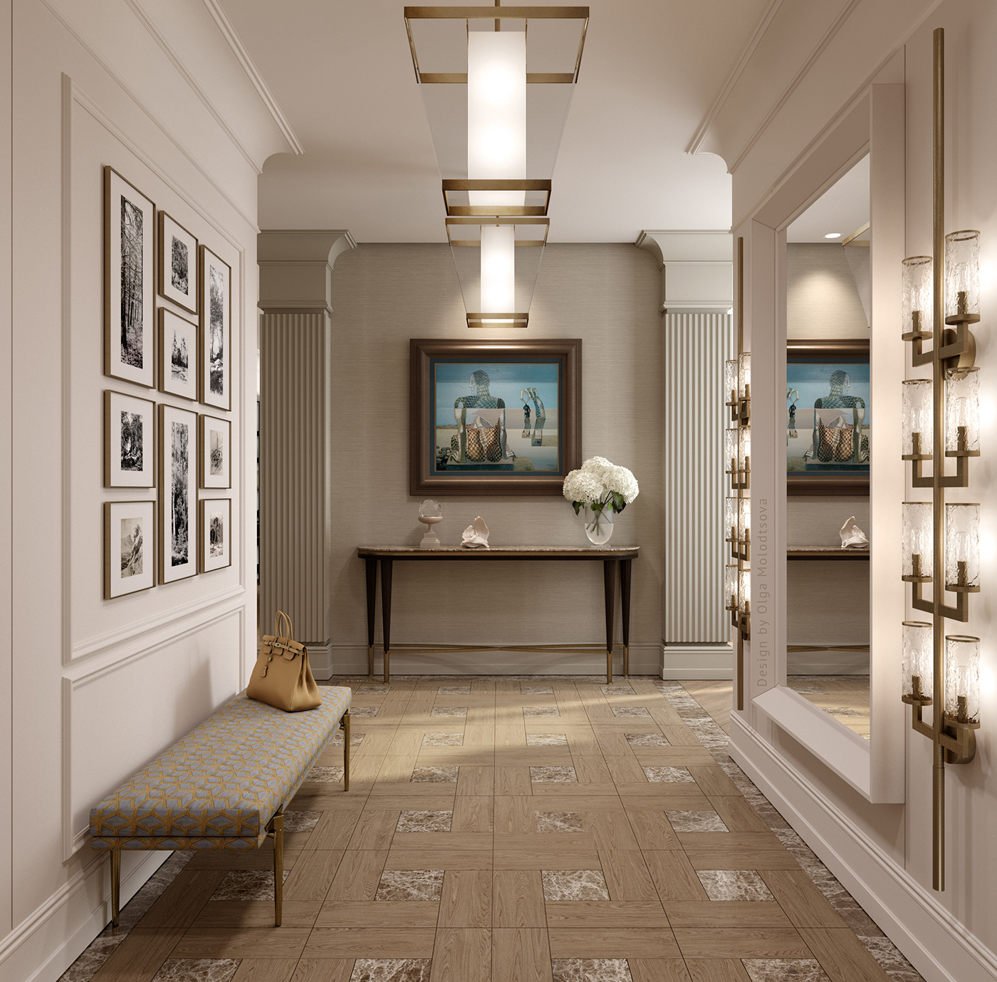 bathroom beige CGI design interior design  kitchen living room neutrals visualization neoclassic