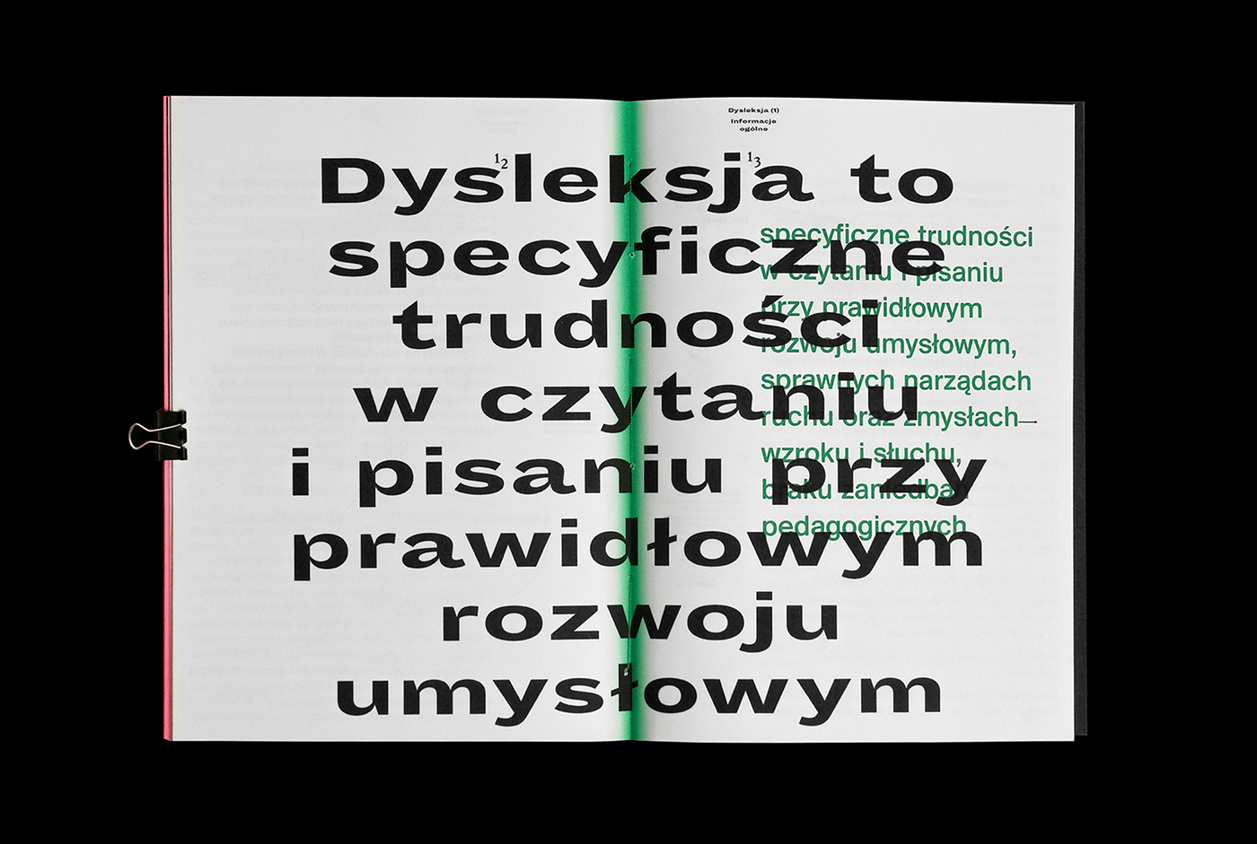 dyslexia print editorial Guide book Staircase infographic Data Form dysleksja