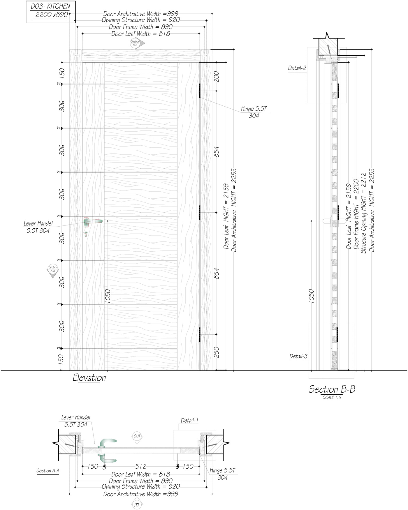 Drawing  AutoCAD product design  manufacturing drawings manufacturing process wooden doors Door Manufacturers wooden flush design