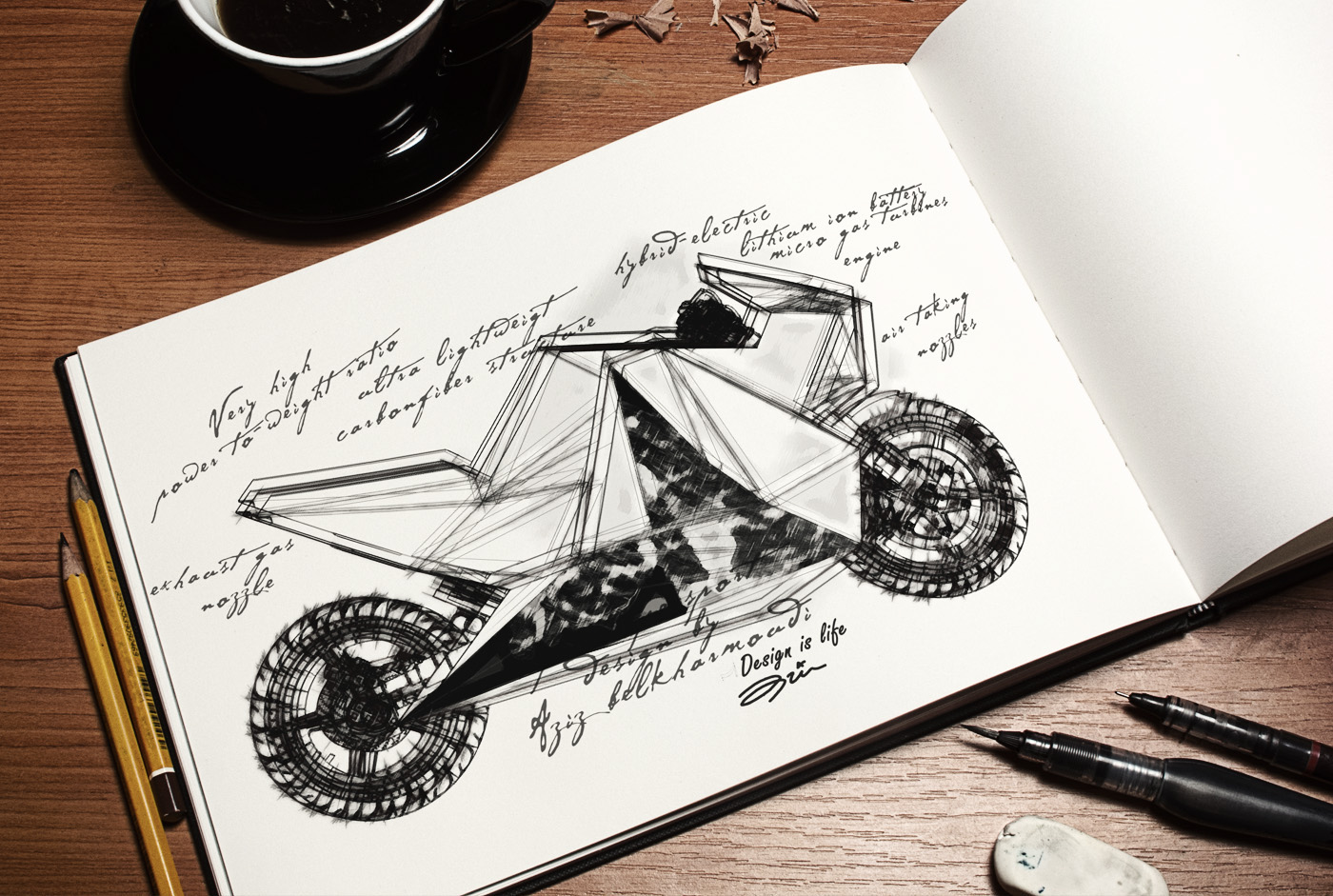 venom vision concept automotivedesign motorcycle design future Belkharmoudi Aziz