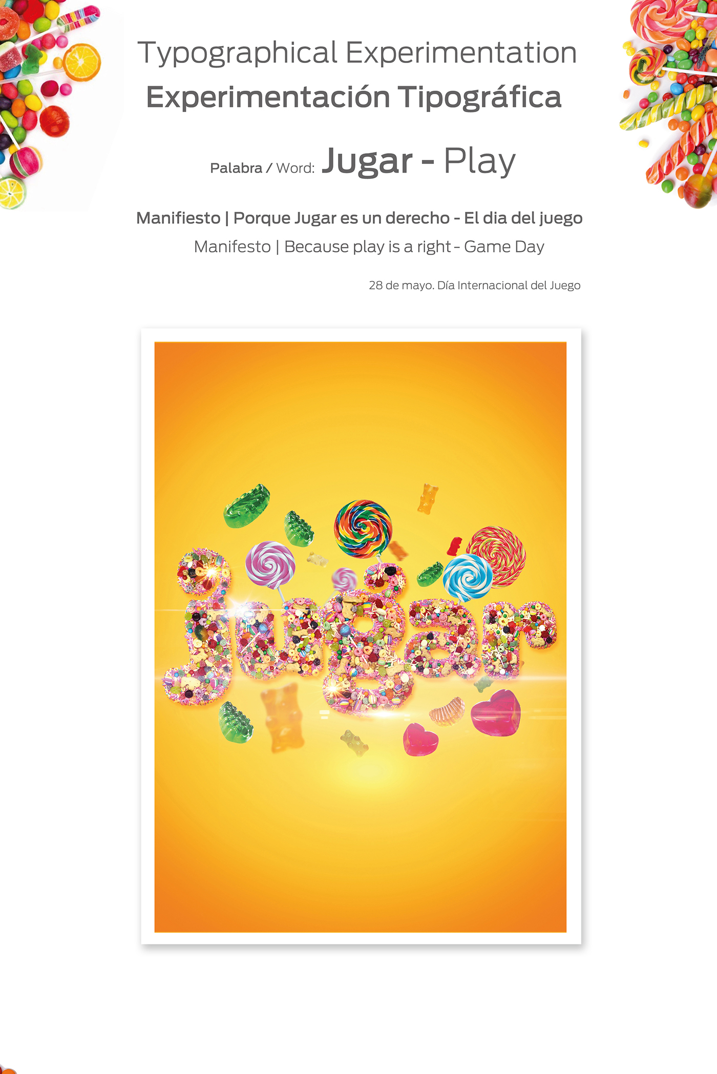 candy font caramelos font caremelos dulces fuente tipografica tipografia jugar play candy play Manifiesto | Porque Jugar es un dia del juego Manifesto | Why