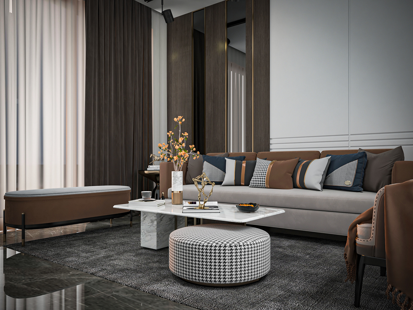 3D 3ds max architecture contemporary design interior design  modern Render visualization vray