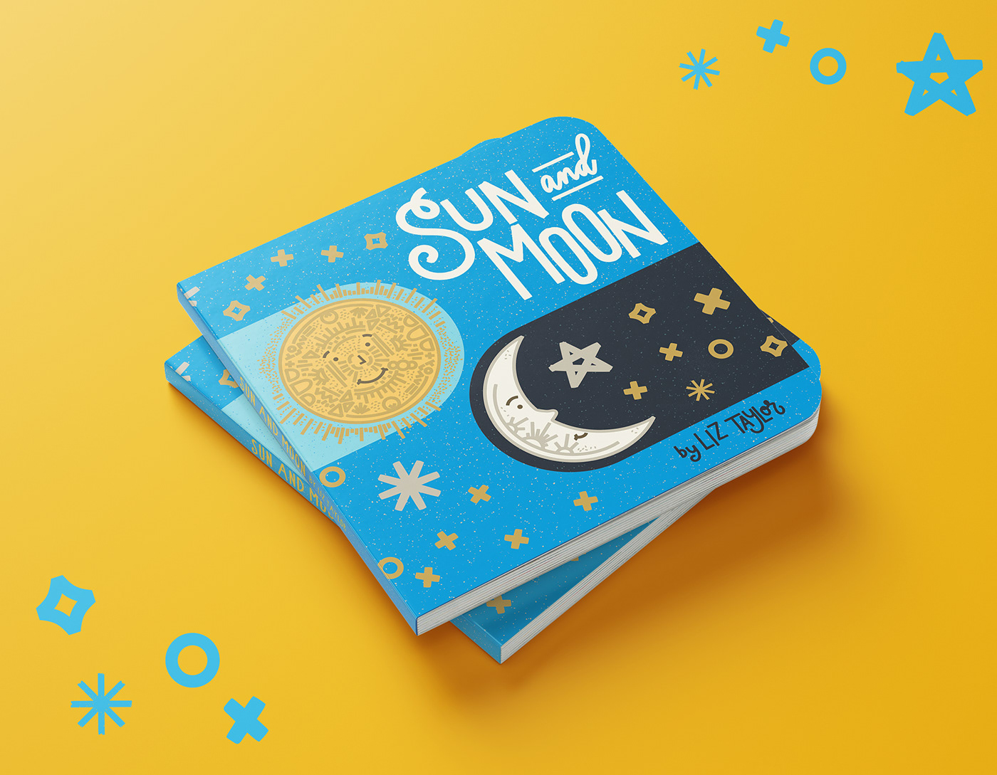 Cover of the Children's Book Sun and Moon (Featuring sun, moon and stars)