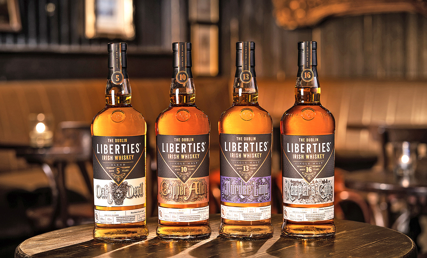 dublin Whiskey hand drawn branding  alcohol Bottle Labels intricate detail distillery