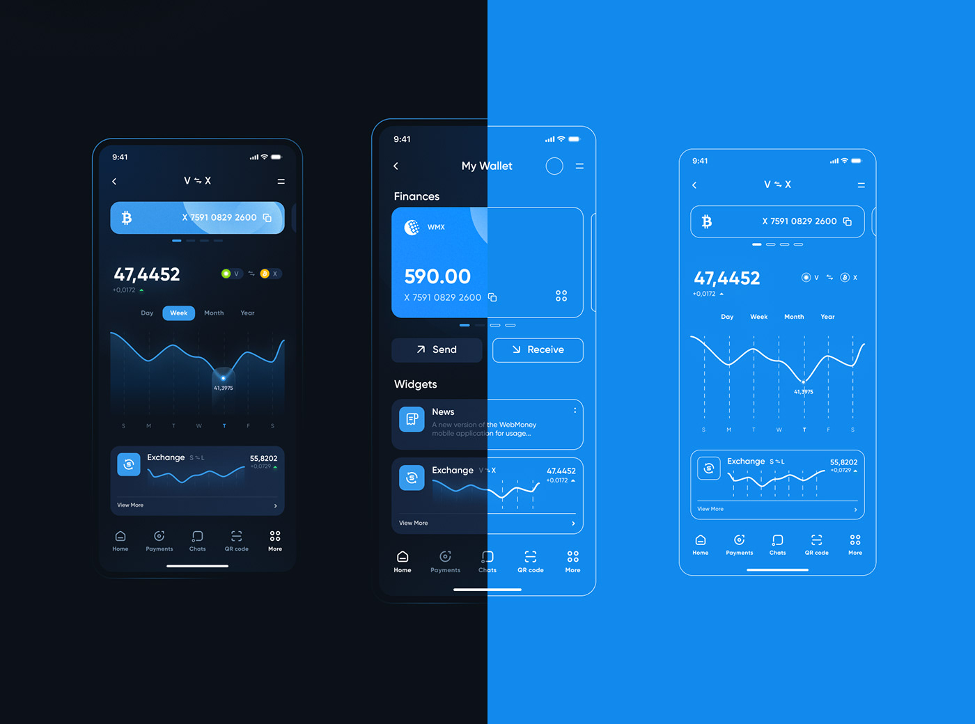 app app design banking finance mobile payments redesign UI ux webmoney