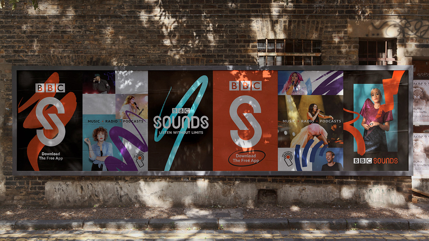 BBC branding  sounds music campaign Radio brushes identity London podcast