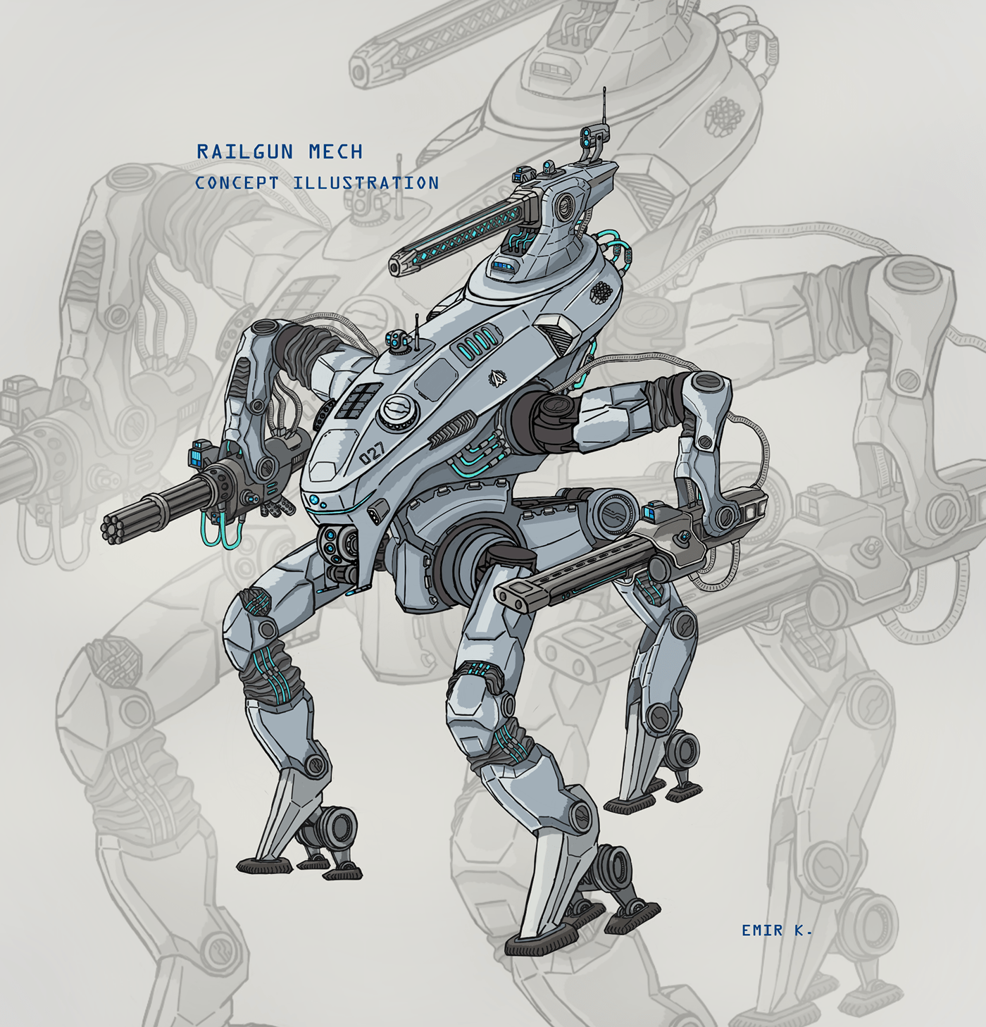 concept art Cyberpunk Cyborg futuristic Game Art mecha robot sci-fi Vehicle Vehicle Design