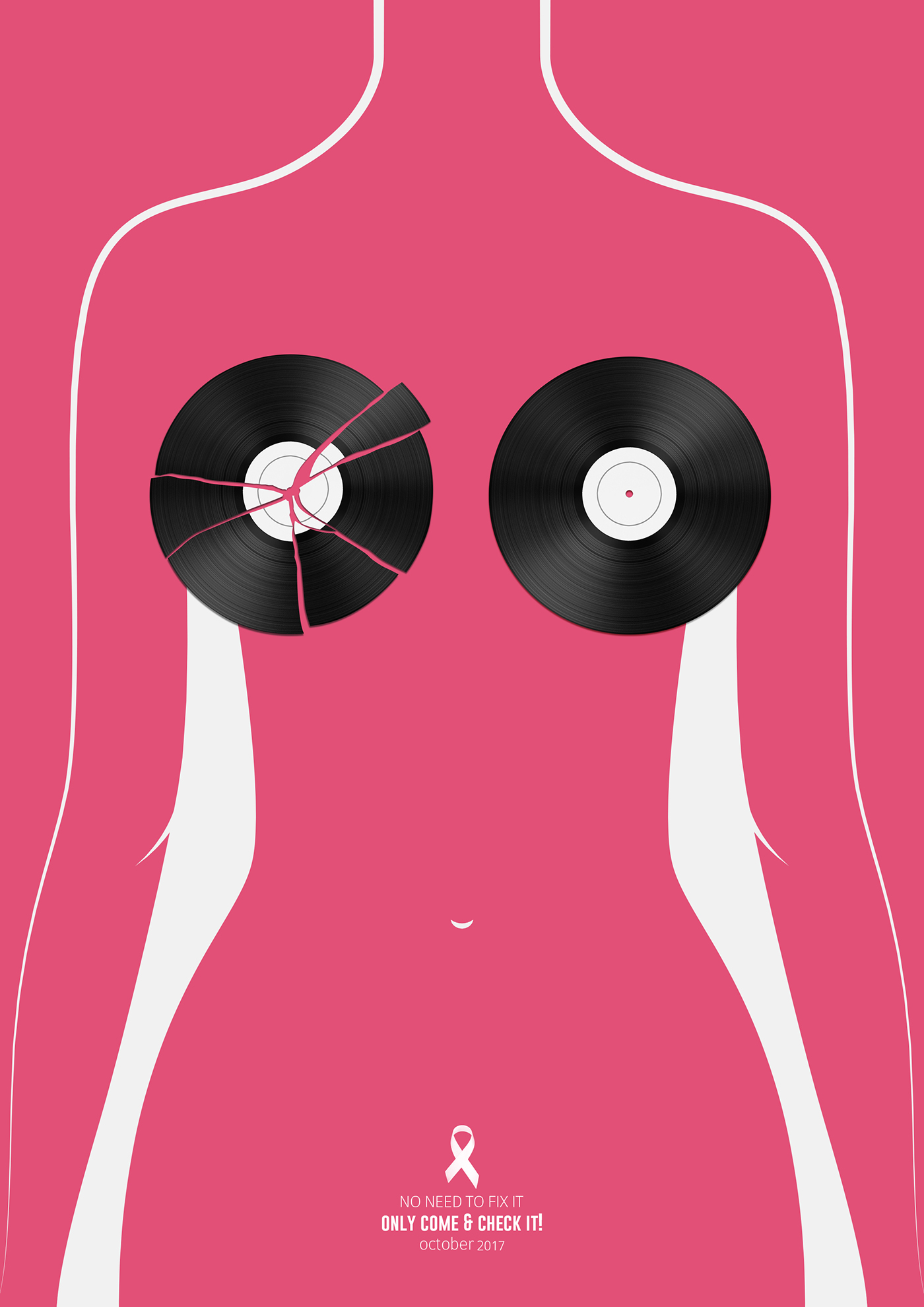 breast cancer awareness Advertising  ideas graphic design art pink White