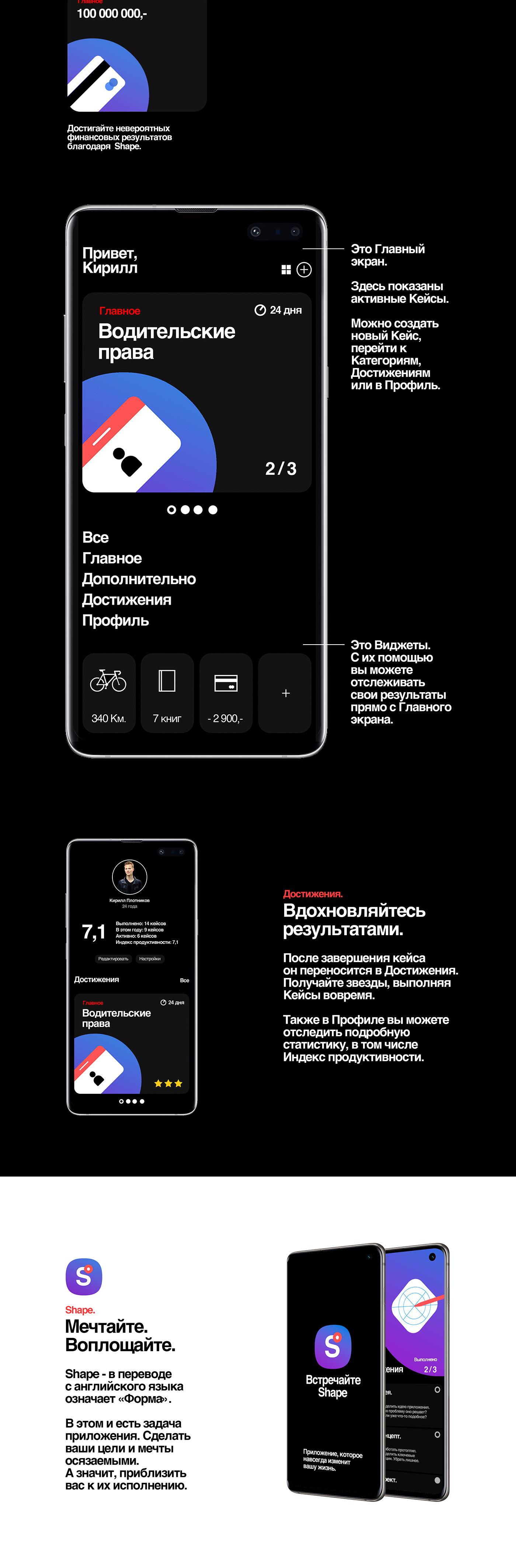 app приложение design S10 цели