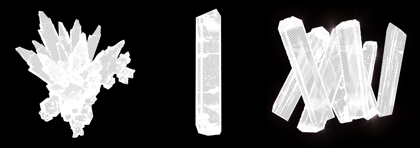 3D CGI corona crystal geometric houdini mineral quartz shapes visualization