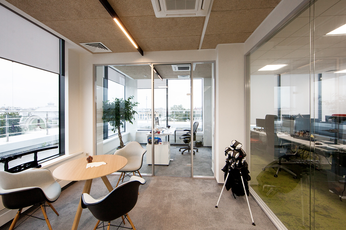 natural materials Open Space Office Design cool office IT office eco plywood Office Saint Petersburg