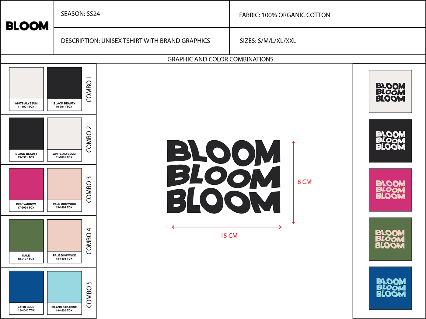 spec sheet techpack Technical Design tshirt apparel Fashion  measurement colorways
