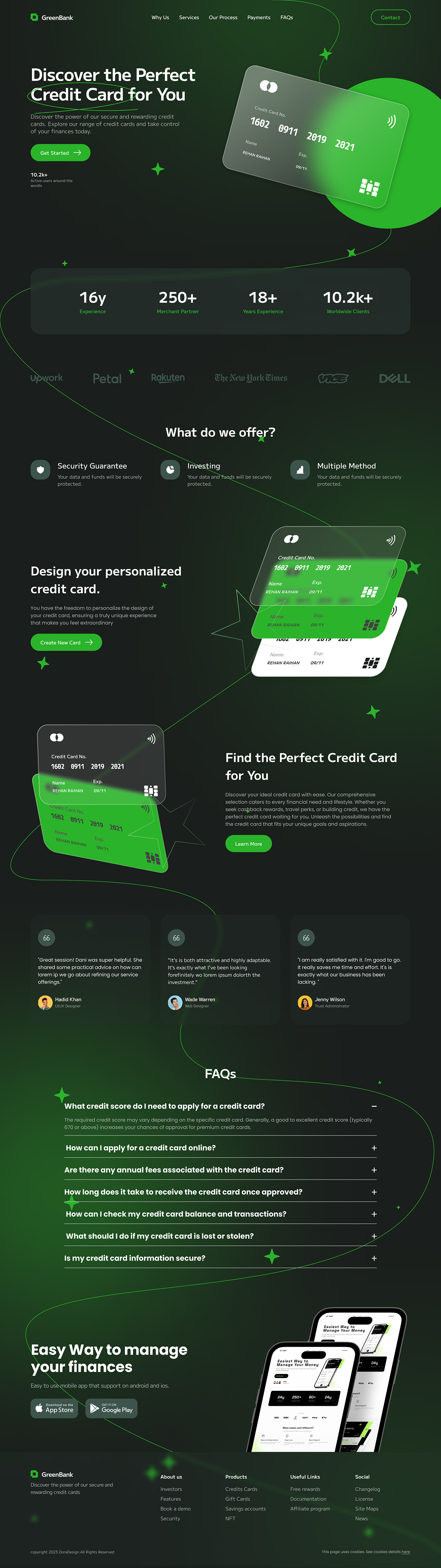 landingpage Fintech card payment finance money ui design SaaS Website banking website Mobile Banking app