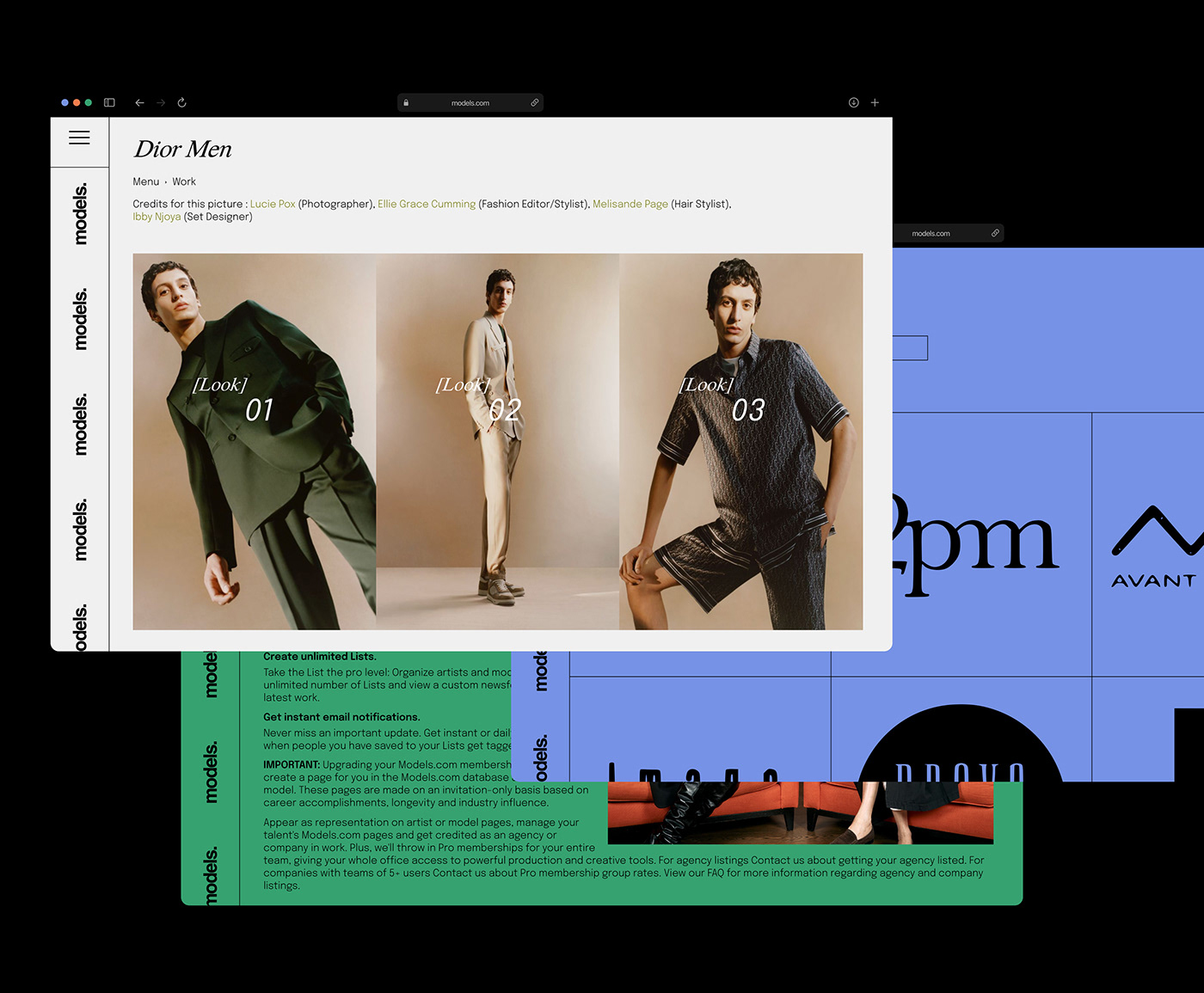 Website UI/UX Art Director fashion design UI ux