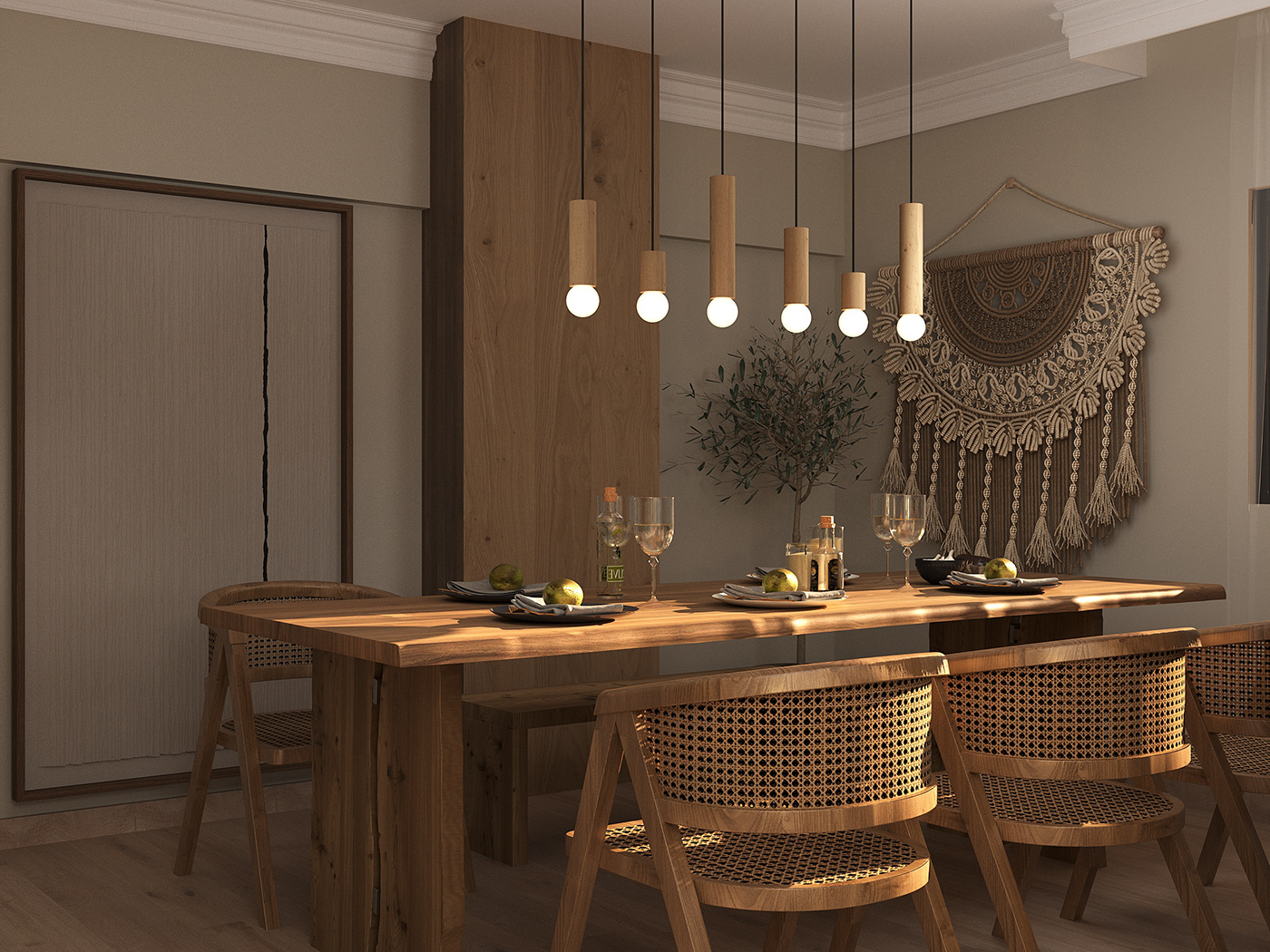 dining Interior ILLUSTRATION  design visualization 3D interior design  marketing   modern art