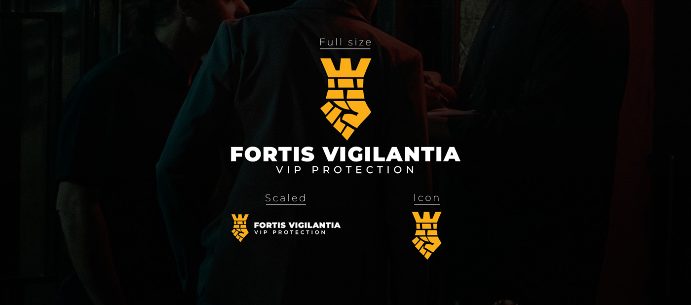 security Vip protection bodyguard Castle power logo Fortis leontios sakellis