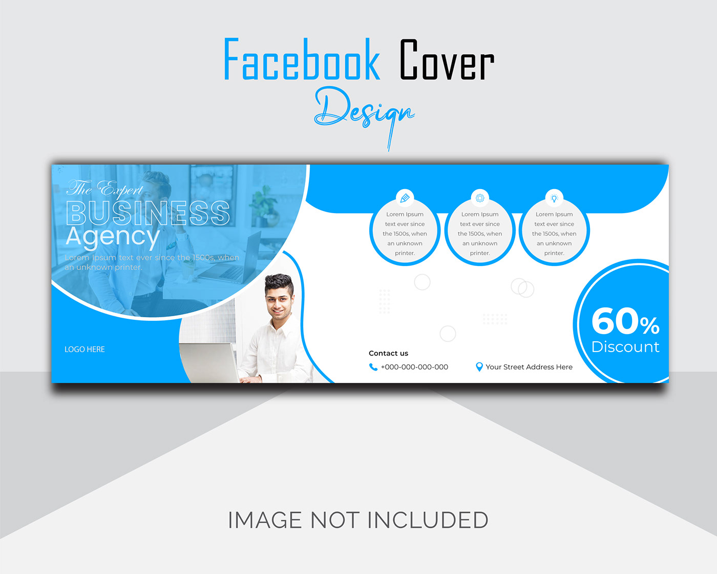 business modern facebook cover print design vector adobe illustrator template