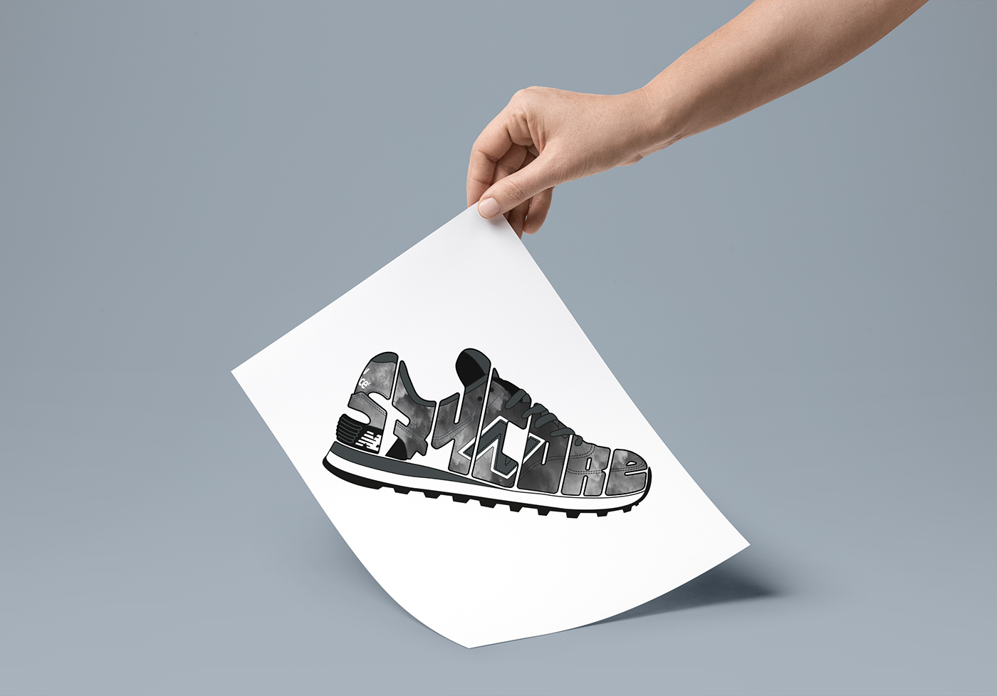 font type sneaker Nike NewBalance Asics gel counter Form color