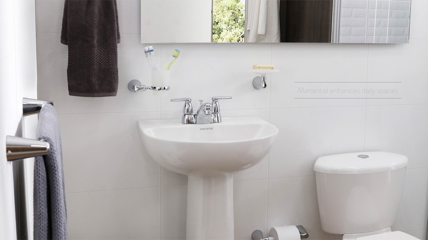 washbasin product design  bathroom industrial design  Manantial Affordable solution