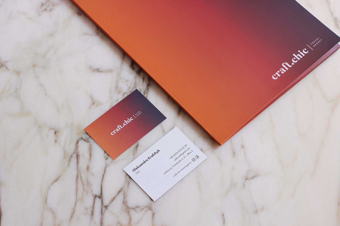branding  identity gradient logo Travel minimal business card folder postcard animation 