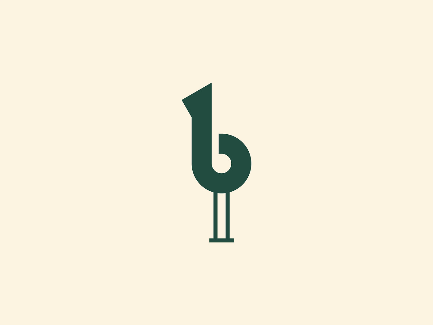 animal B letter bird branding  creative logo minimalist modern Unique