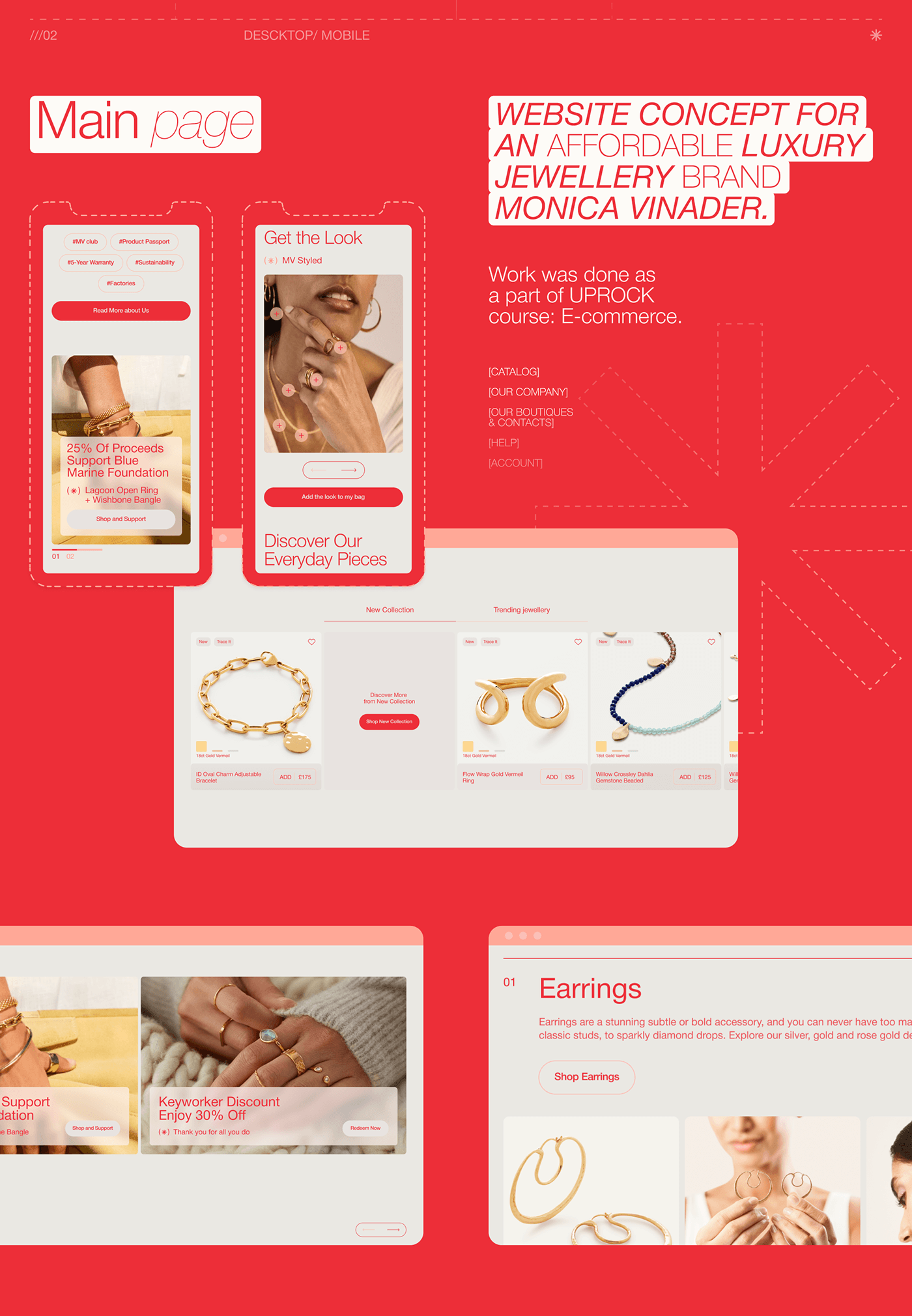 redesign Website jewelry UI/UX Figma Web Design  веб-дизайн сайт Interface design