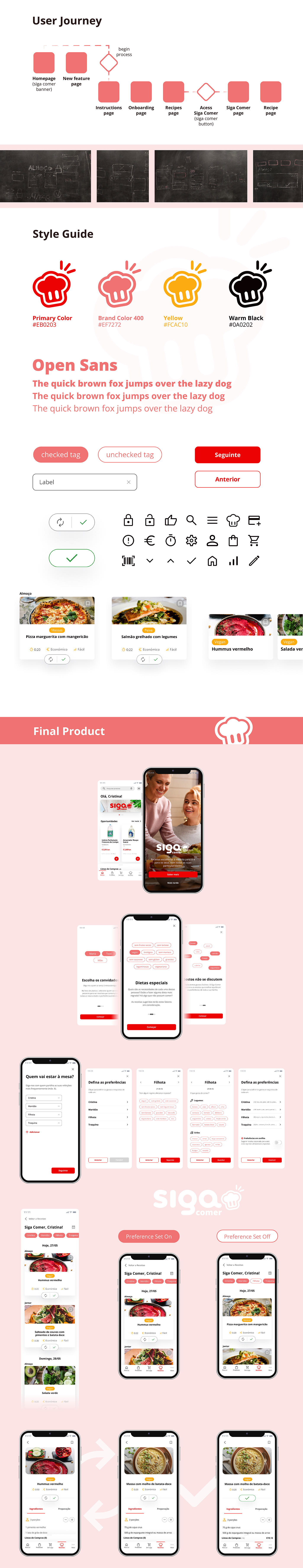 Case Study Continente Figma Meal Planner Mobile app Sonae ui design UX design UX UI Web Design 
