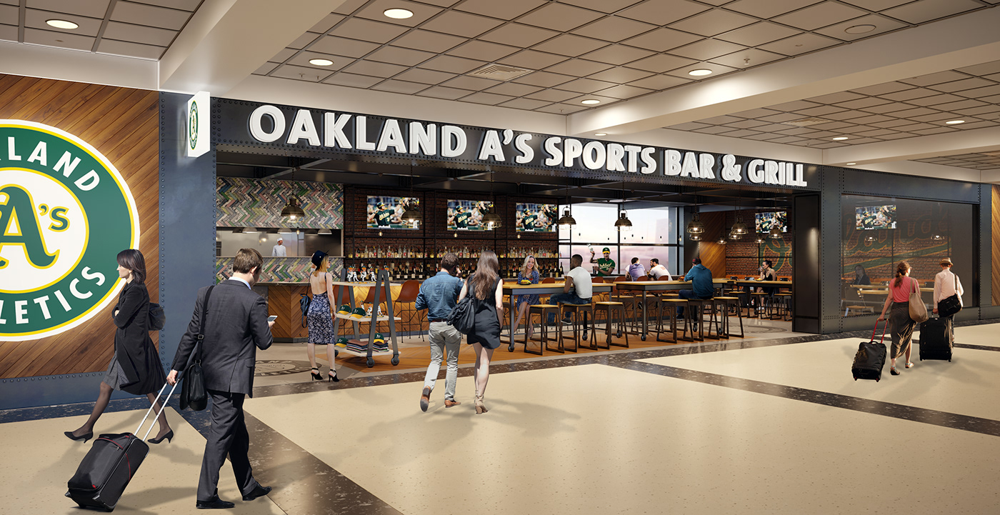 3D airport archviz bar CGI Food  Hospitality Interior interior design  rendering