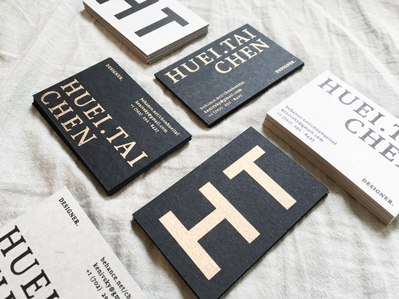 gold black gray businesscard lifestyle simple minimum desginer identity typography  