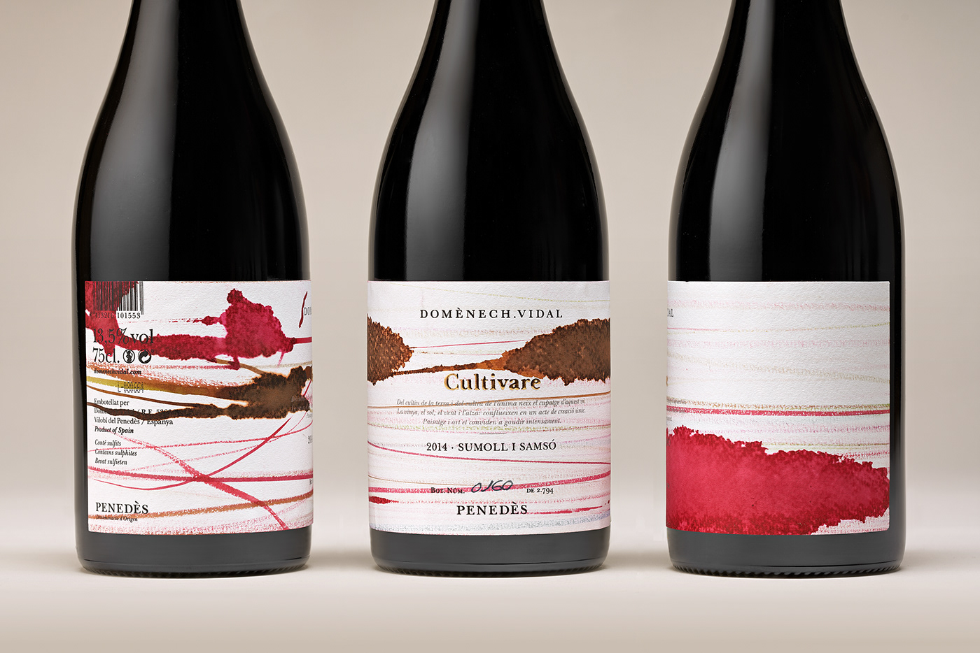 Packaging Label wine Penedès culture installation landart Nature VI randomdesign