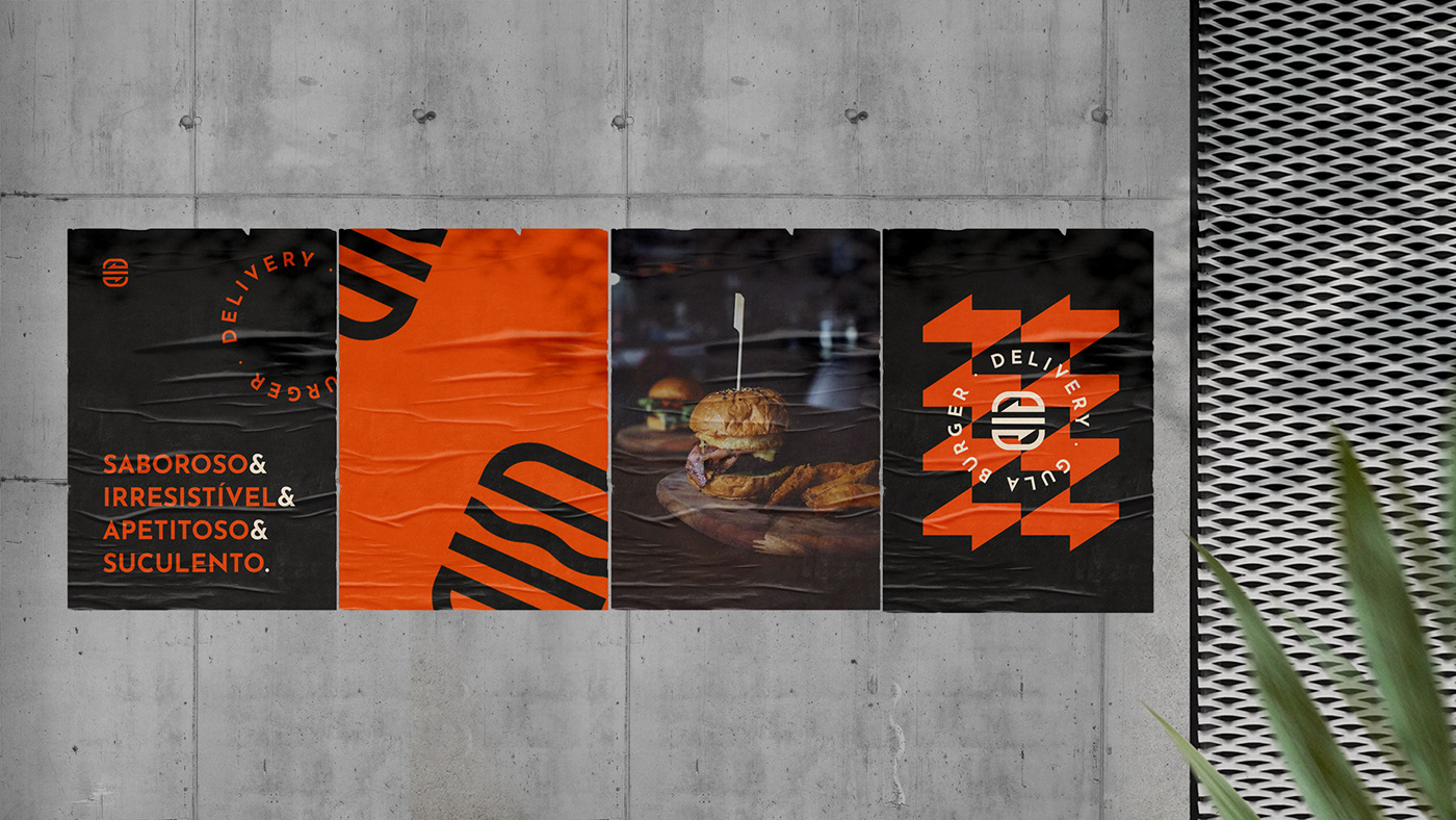 marca visual identity logo burger delivery Logo Design Packaging brand identity