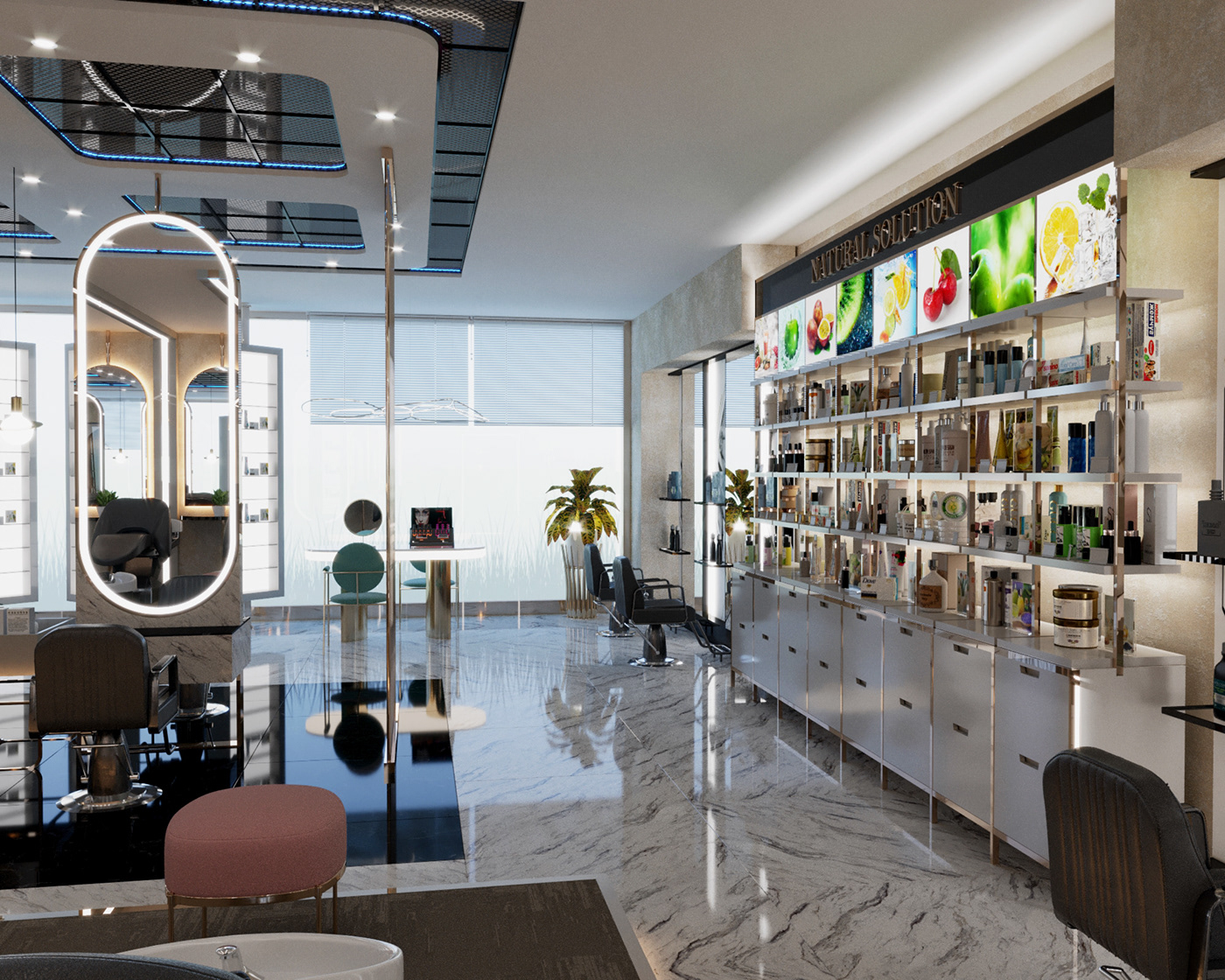 3dsmax beauty center decor decoration design Interior interiordesign luxury luxurydesign
