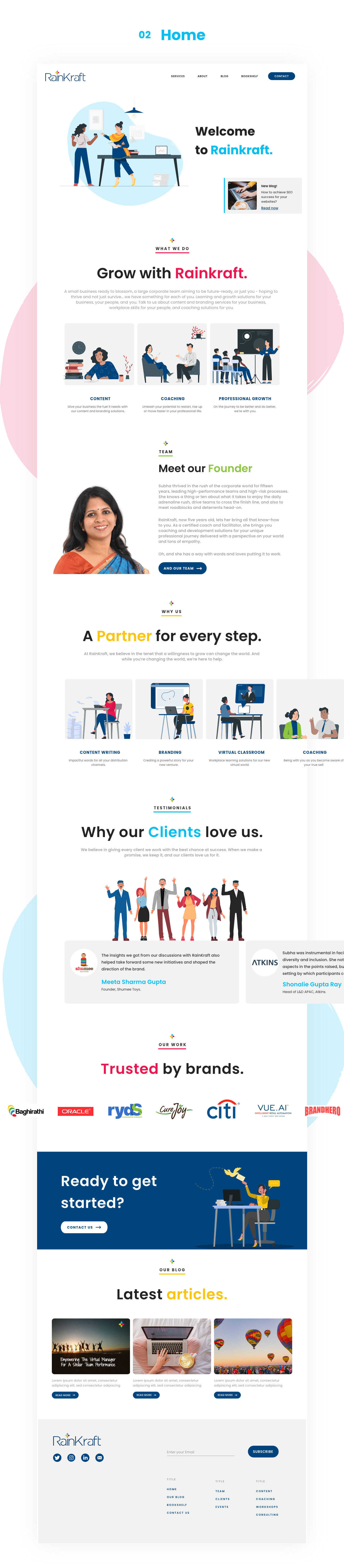 agency colorful consultancy illustrations redesign ui design UX design Web Design  website redesign white website