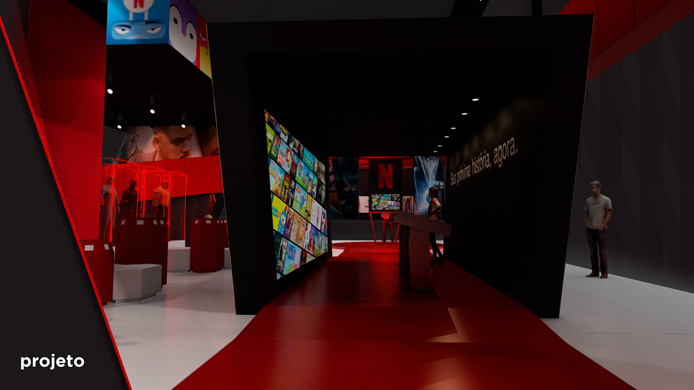 Netflix ccxp Comic Con booth exhibition booth design Stand Exhibition Stand Design la casa de pape Stranger Things