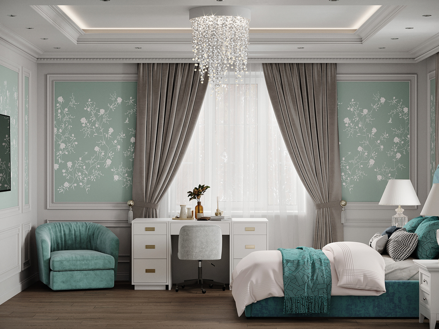 bathroom bedroom CGI Classic coronarenderer design home Interior Render visualization
