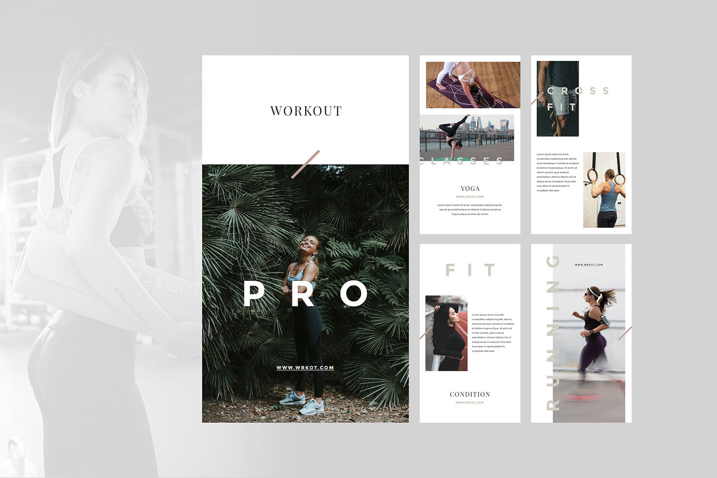 instagram Instagram Stories workout sport training social media Canva template fitness gym photoshop template