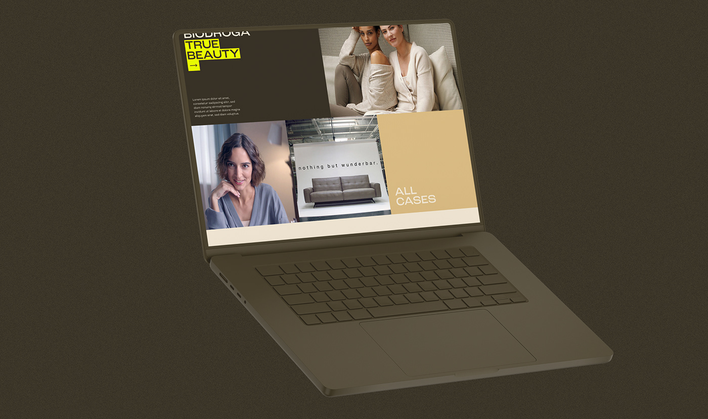 Website corporate identity Production munich germany brown