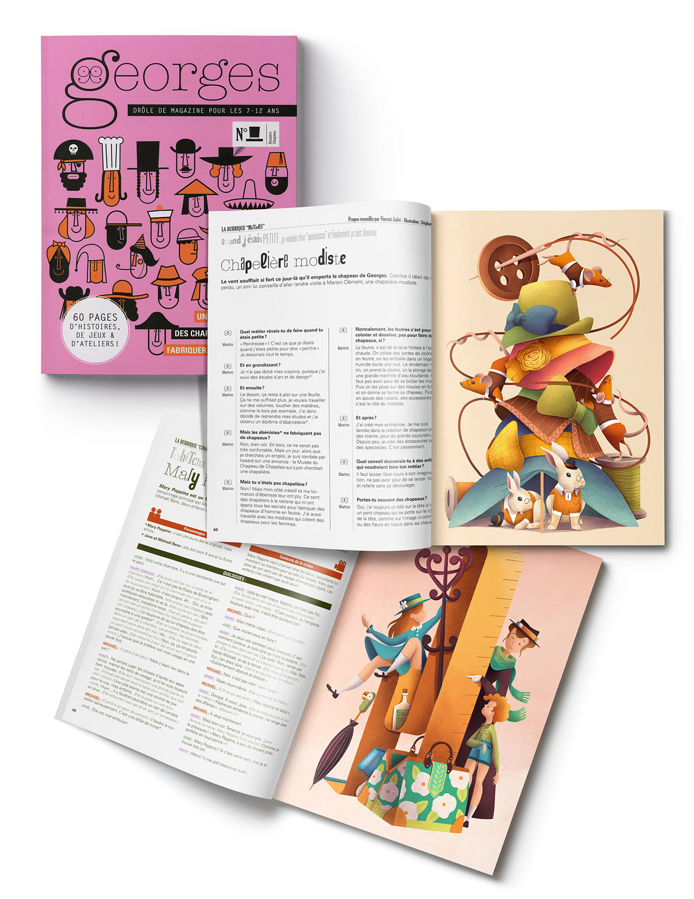 article color Digital Art  editorial Fun ILLUSTRATION  kids luiza laffitte magazine play
